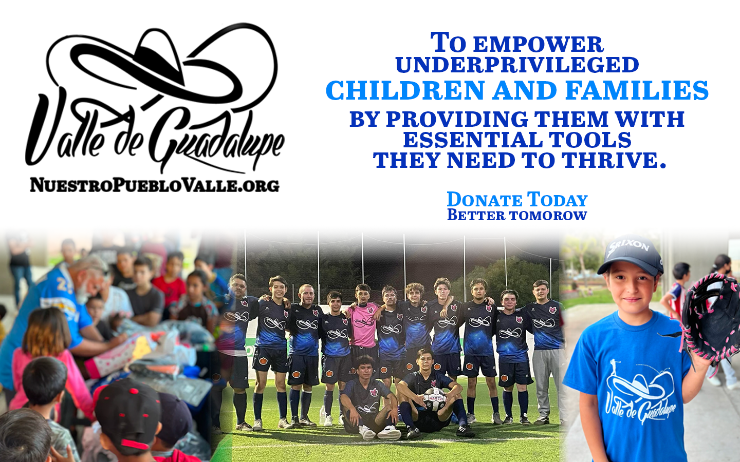 To Empower underprivileged children and familes by providing them tools to thrive, sports, arts music